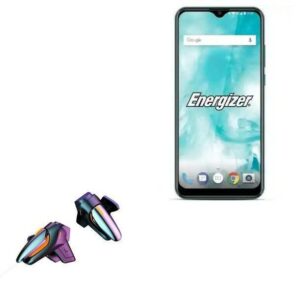 boxwave gaming gear compatible with energizer ultimate u710s (gaming gear touchscreen quicktrigger, trigger buttons quick gaming mobile fps for energizer ultimate u710s - jet black