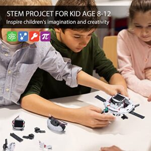 STEM Projects for Kids Age 8-12 Solar Robot Learning Building Science Kit with Solar Panel & Battery Powered 6 in 1 Experiment for Kids, Christmas Birthday Gifts Idea Toy for 9 10 11 Boys Girls