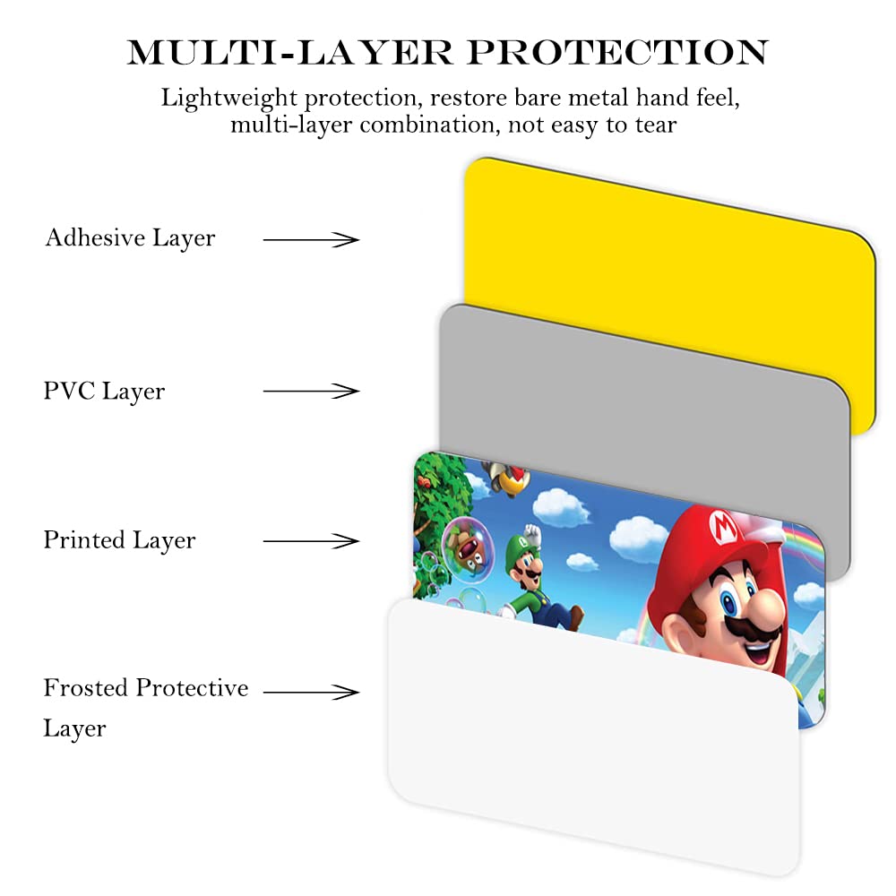 PERFECTSIGHT Compatible with Nintendo Switch Lite Skin Sticker Kawaii Cartoon Vinyl Decal Pretty Pattern Protective Film for NS Console & Joy-Con Controller & Dock (5.5-Mario)