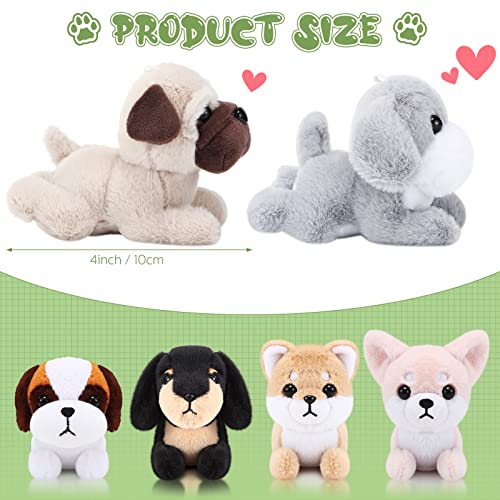 HyDren 6 Pcs Mini Puppy Stuffed Animals Small Dog Plush Bulk Puppies Stuffed Realistic Cute Dog Toys Soft Plush Adopt a Pet Stuffed Animal Puppy Party Favor for Animal Birthday Party Gifts