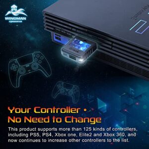 Brook Wingman PS2 Converter - Wireless Version of PS4/3 to PS2/1, Retro Consoles Converter on PS2/ PS1/PS Classic Consoles, for PS Retro Consoles