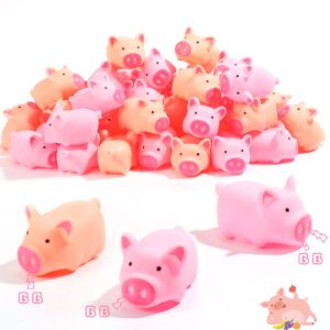 200 Pcs Rubber Pig Baby Bath Toy Mini Rubber Pigs in Bulk Piggy Bathtub Toys Squeaky Pig Preschool Bath Toys for Bath Shower Birthday Pig Party Decorations Gifts Favors