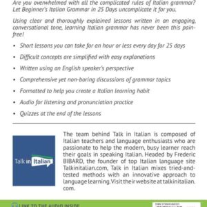 Italian Grammar for Beginners Textbook & Workbook Included: Supercharge Your Italian With Essential Lessons and Exercises (Italian Lessons and Stories for Beginners)