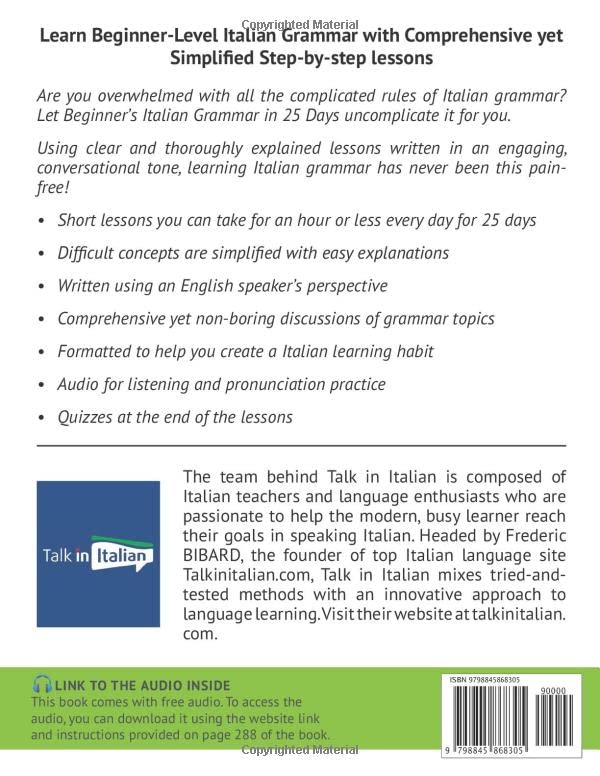 Italian Grammar for Beginners Textbook & Workbook Included: Supercharge Your Italian With Essential Lessons and Exercises (Italian Lessons and Stories for Beginners)