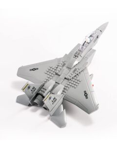 dovob military f-15 eagle fighter jet building blocks set, army plane toys as gift for kids or adult (270 pieces)