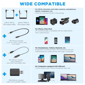 BOYA BY-XM6-K2 Wireless Lavalier Microphone with Charging Case & Mono/Stero,2.4GHz OLED Diplay Wireless Lapel Mic for YouTube,Tiktok Vlogging,Live Stream, Video Recording