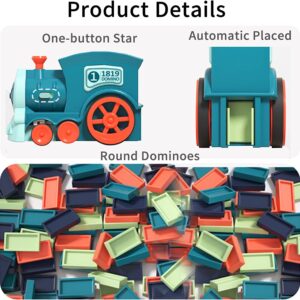 B-Qtech Domino Train Toy Set for Kids - 80pcs, Domino Blocks Set Building and Stacking Toy Creative Kids Games Gift Dominoes for Boys Girls Ages 3-8