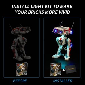 Rorliny LED Light Kit for Lego Star Wars BD-1 75335 Toy Building Set, Lighting Set Compatible with Lego 75335-Upgraded Version (Lights Only, No Lego Models)