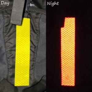 SmartSign 1.2 x 6 inch Yellow Green Reflective Strips - Pack of 4, Premium 3M Diamond Grade Reflective Stickers for Night Safety/Backpacks/Bicycles/Vehicles, Hi-Tack Adhesive, Made in USA