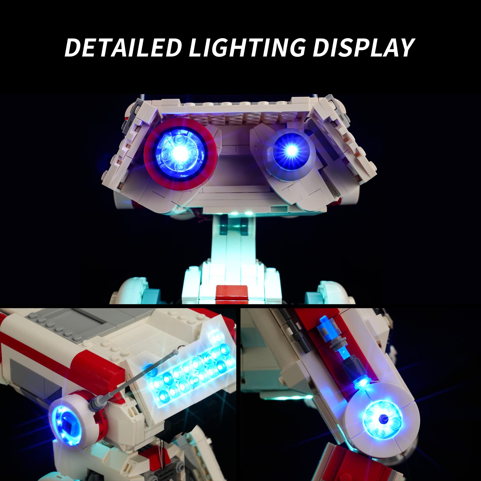 Rorliny LED Light Kit for Lego Star Wars BD-1 75335 Toy Building Set, Lighting Set Compatible with Lego 75335-Upgraded Version (Lights Only, No Lego Models)