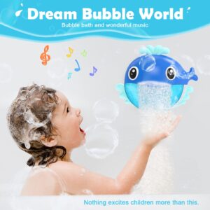 ULexuChi Bath Toys, Bath Bubble Maker, Bathtub Bubble Machine Whale, Bath Time Toys for Toddlers, 1000+ Bubbles Per Minute, 12 Children’s Songs, Baby Shower Toy, Gift for Kid Boy Girl