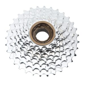 Alomejor 7 Speed Cassette,13T to 28T Freewheel Bike Freehub Freewheel Silver Steel Bike Rotating Flywheel for Mountain Bikes