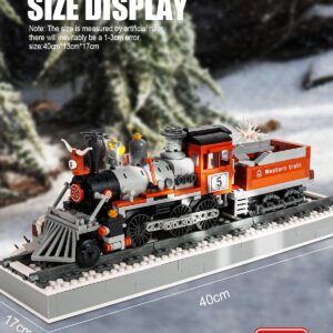 dOvOb Christmas Steam Train Building Kit with Train Track, Collectible Steam Locomotive Display Toys Set for Kids and Adult (853 PCS)