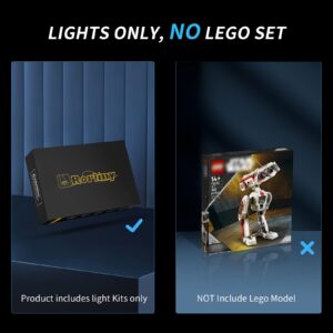 Rorliny LED Light Kit for Lego Star Wars BD-1 75335 Toy Building Set, Lighting Set Compatible with Lego 75335-Upgraded Version (Lights Only, No Lego Models)