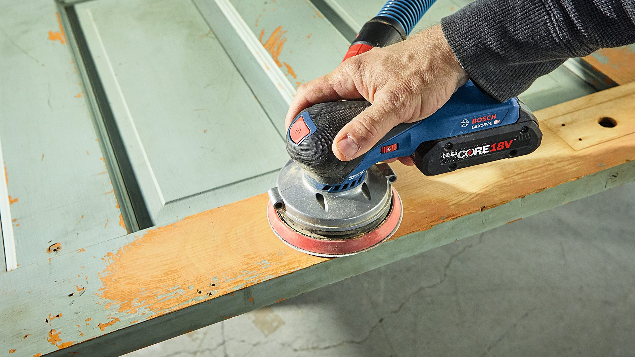 Bosch PROFACTOR 18V SURGEON GCM18V-12GDCN14 with Brushless 5 In. Random Orbit Sander with Lithium-Ion Battery Visit the BOSCH Store