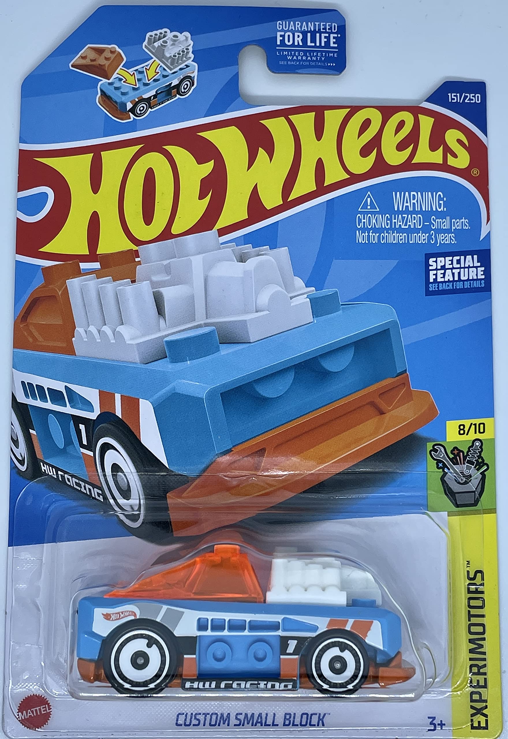 Hot Wheels 2022 - Custom Small Block- Experimotors 8/10 [Blue] 151/250