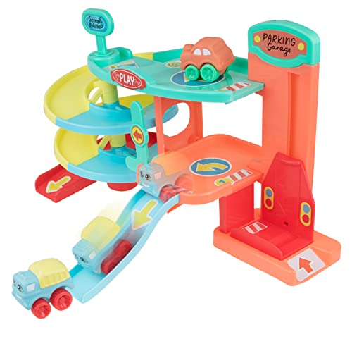 Lots to Play Toys - Multi-Story Baby Car Parking Garage - JC Toys