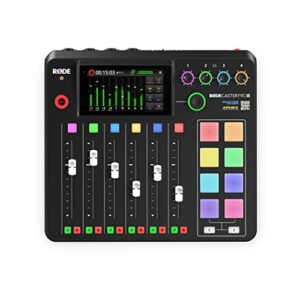 Rode RODECaster Pro II Audio Production Studio Bundle with 4x Zoom ZDM-1 Podcast Mic Packs, 32GB microSD Card and StreamEye Polishing Cloth