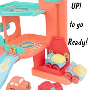 Lots to Play Toys - Multi-Story Baby Car Parking Garage - JC Toys