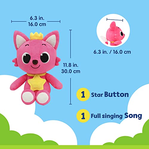 Pinkfong Singing Plush Toy, 11" Stuffed Animal Toys, Interactive Musical Baby Toys for Toddlers, Gifts for Boys & Girls