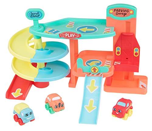 Lots to Play Toys - Multi-Story Baby Car Parking Garage - JC Toys