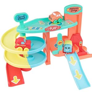 Lots to Play Toys - Multi-Story Baby Car Parking Garage - JC Toys