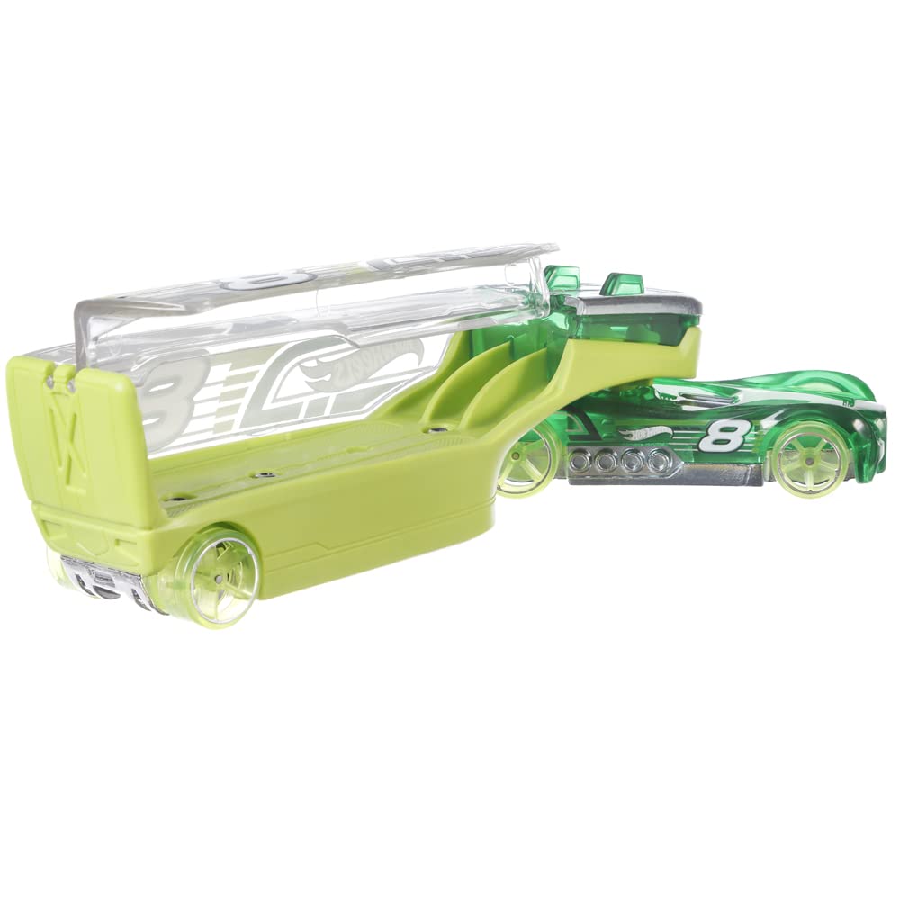 Hot Wheels Wingstorm Vehicle - Semi-Truck with Car ~ Detachable Trailer