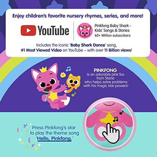 Pinkfong Singing Plush Toy, 11" Stuffed Animal Toys, Interactive Musical Baby Toys for Toddlers, Gifts for Boys & Girls