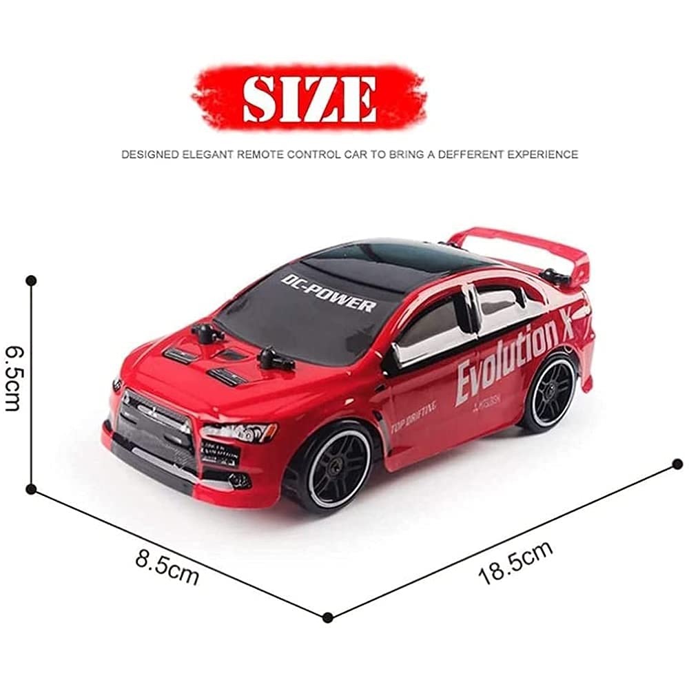 QIYHBVR 1/24 Remote Control Race Car, Mini 4WD Mini Rc Off Road Vehicle, 2.4Ghz Fast RC Car, RC Hobby Vehicle Toy Gifts for Kids Aged 6-14