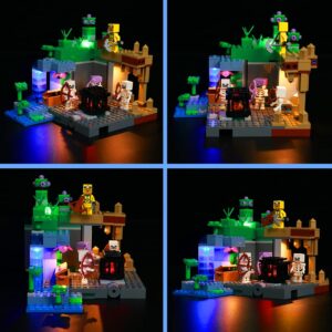 VONADO LED Light Compatible with Lego Minecraft The Skeleton Dungeon 21189, Minecraft Lego Lighting Set Compatible with Lego 21189 (No Model)