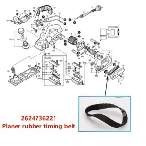 Wilsnsun 2604736001 Planer Drive Belt 3M-225 for Bosch 3365 PHO15-82 PHO16-82 PHO20-82 PHO1 PHO100 180811 -- 2 Pack