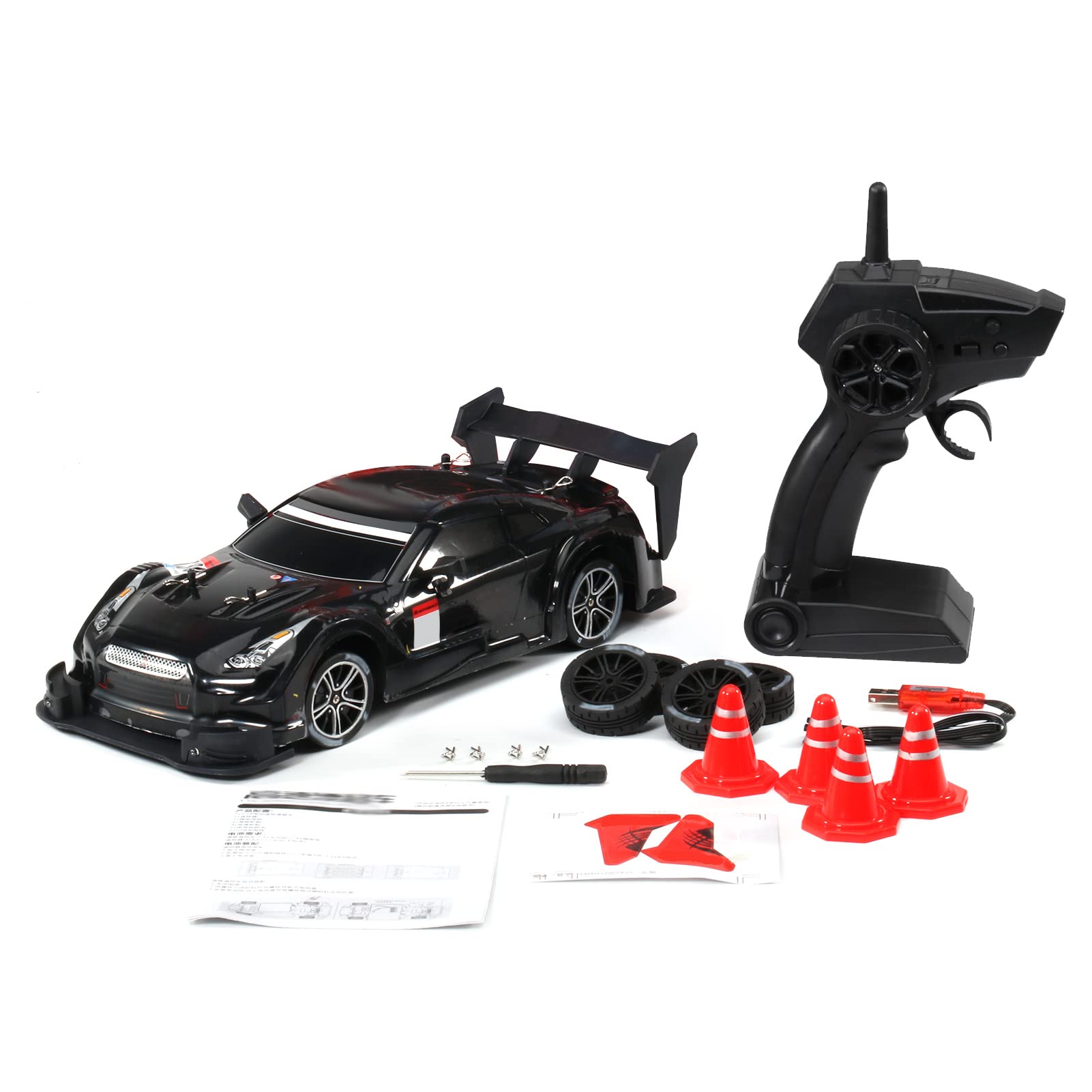 PENCHEN RC Drift Car 1/16 RC Car 2.4GHz 4WD 40km/h RC Race Car High Speed Kids Gift RTR, Black