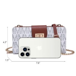 MKP COLLECTION Women Fashion Small Crossbody Shoulder Bag Cell Phone Zip Wallet Purse and Handbags Clutch with Credit Card Holder and Chain Strap