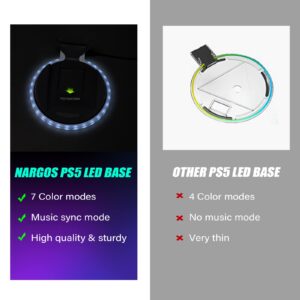 PS5 Cooling Fan with Base LED Light, PS5 Accessories Cooler Fan for PlayStation 5 Digital & Disc Edition Console