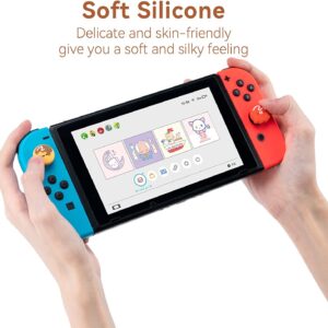 GeekShare Cute Thumb Grip Caps Compatible with Nintendo Switch/OLED/Switch Lite,Soft Silicone Joystick Rocker Cover,4PCS- Takoyaki