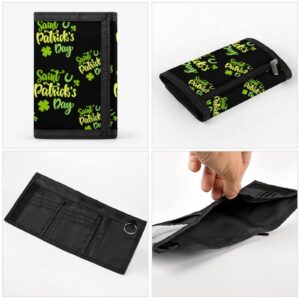 Saint Patricks Day Trifold Wallet Ultra Thin Card Holder Purse with Funny Graphic for Men Women