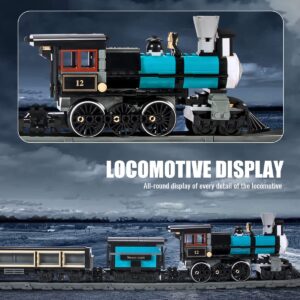 dOvOb TH10 Steam Train Building Kit with Train Track, Collectible Steam Locomotive Engineering Toys Set for Kids and Adult (560 PCS)