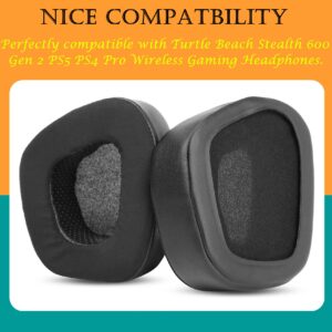 TaiZiChangQin Stealth 600 Gen 2 Ear Pads Ear Cushions Earpads Replacement Compatible with Turtle Beach Stealth 600 Gen 2 PS5 PS4 Pro Wireless Gaming Headphone Cooling-Gel