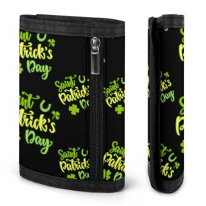 Saint Patricks Day Trifold Wallet Ultra Thin Card Holder Purse with Funny Graphic for Men Women