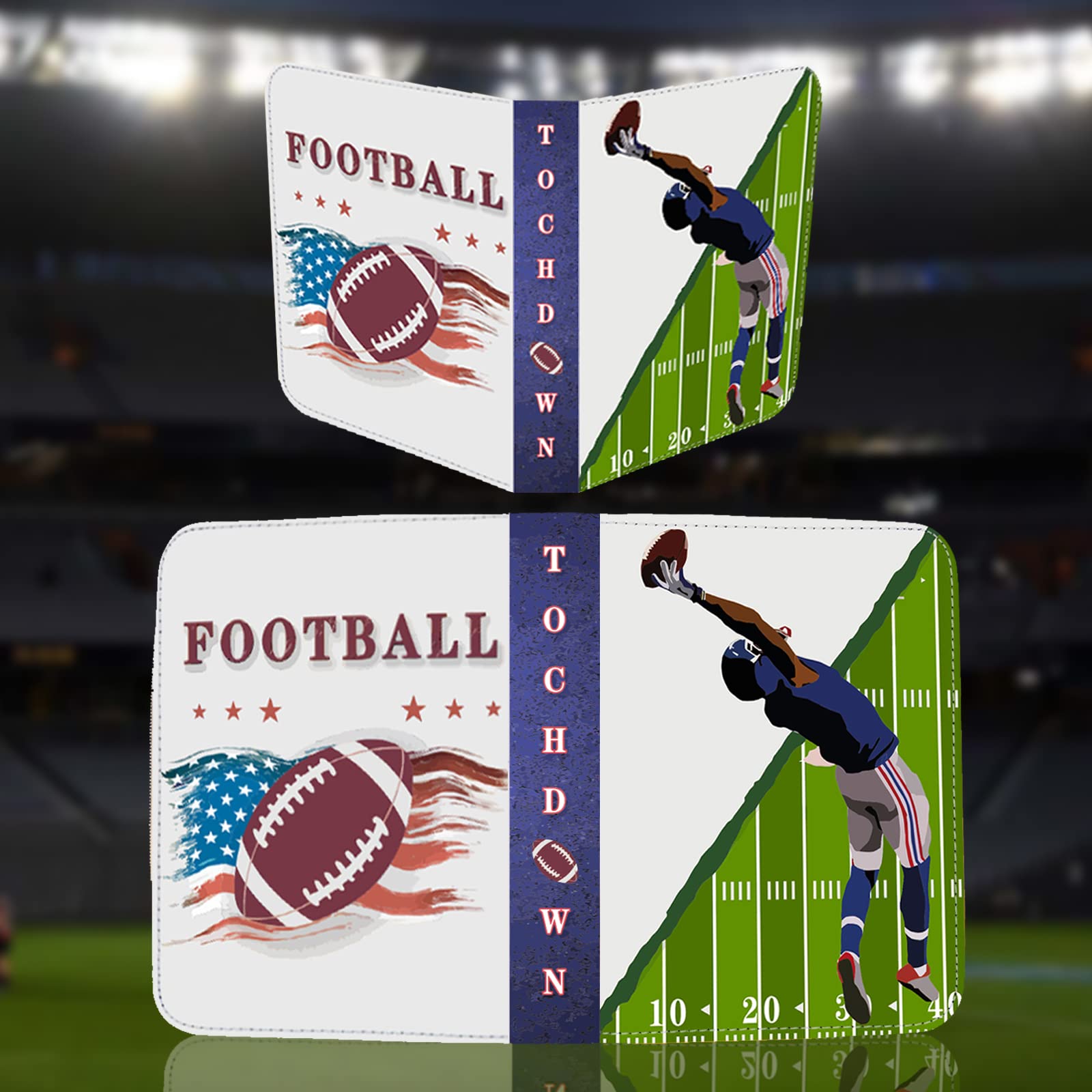 Football Card Binder with Sleeves, 400 Pocket Football Card Holder for Trading Cards Sports Cards Folder Football Collector Album 3-Ring Binder Book Storage Case for Boys and Girls Kids Gift