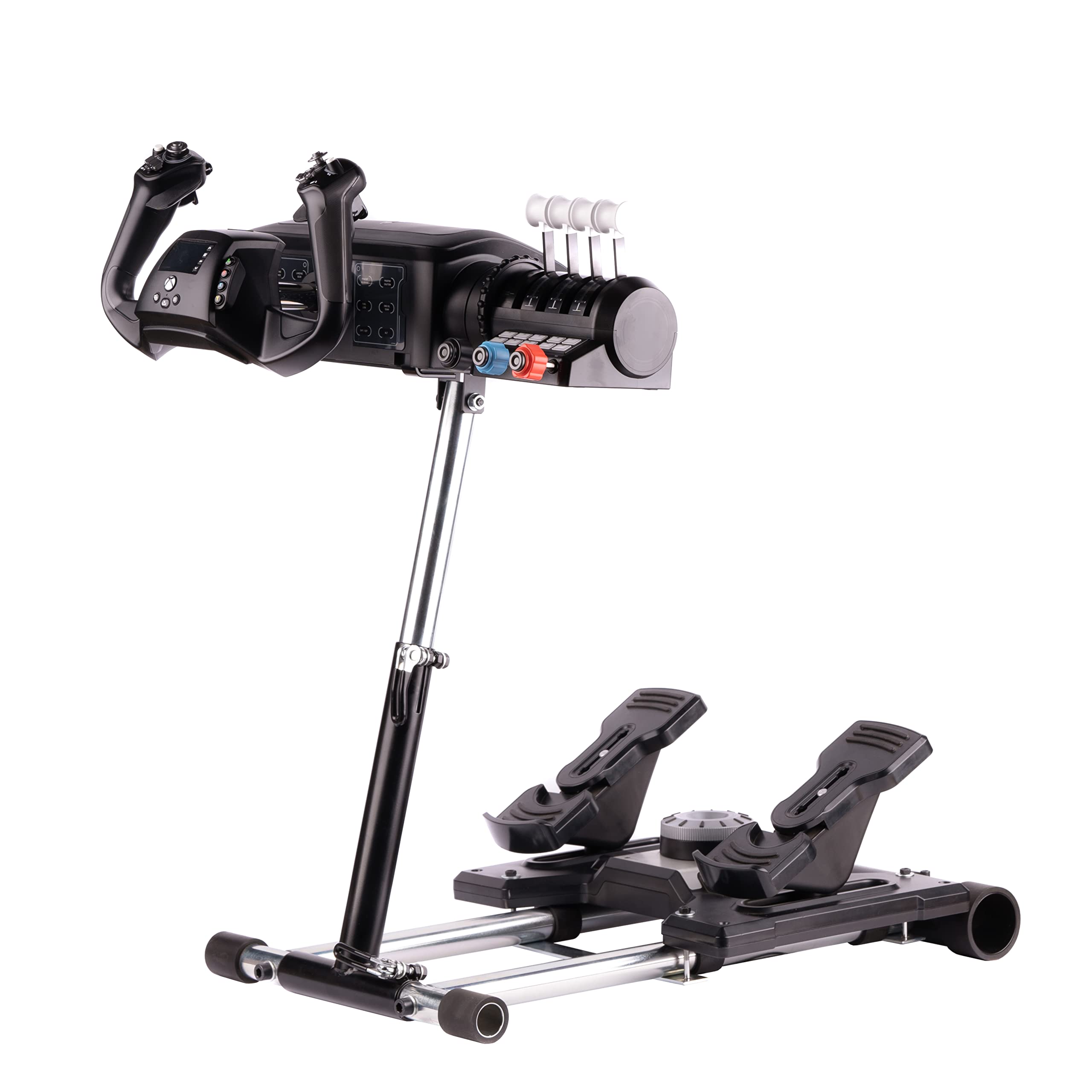 Wheel Stand Pro TB Flight Stand Compatible with Turtle Beach VelocityOne Flight Yoke, Throttle and TB rudders, Also Compatible with Saitek/Logitech Rudders. Flight gear not included.