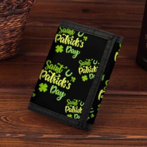 Saint Patricks Day Trifold Wallet Ultra Thin Card Holder Purse with Funny Graphic for Men Women