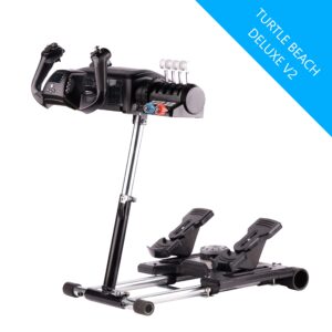 Wheel Stand Pro TB Flight Stand Compatible with Turtle Beach VelocityOne Flight Yoke, Throttle and TB rudders, Also Compatible with Saitek/Logitech Rudders. Flight gear not included.