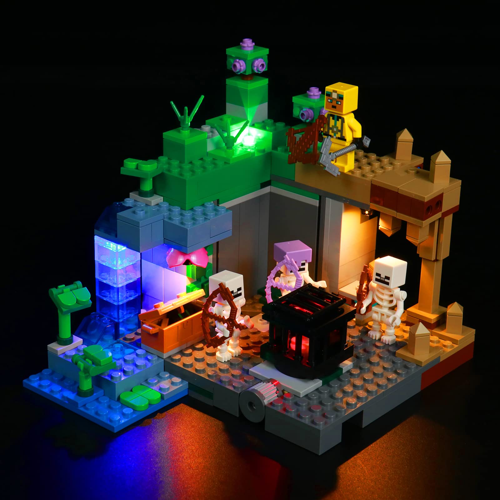 VONADO LED Light Compatible with Lego Minecraft The Skeleton Dungeon 21189, Minecraft Lego Lighting Set Compatible with Lego 21189 (No Model)