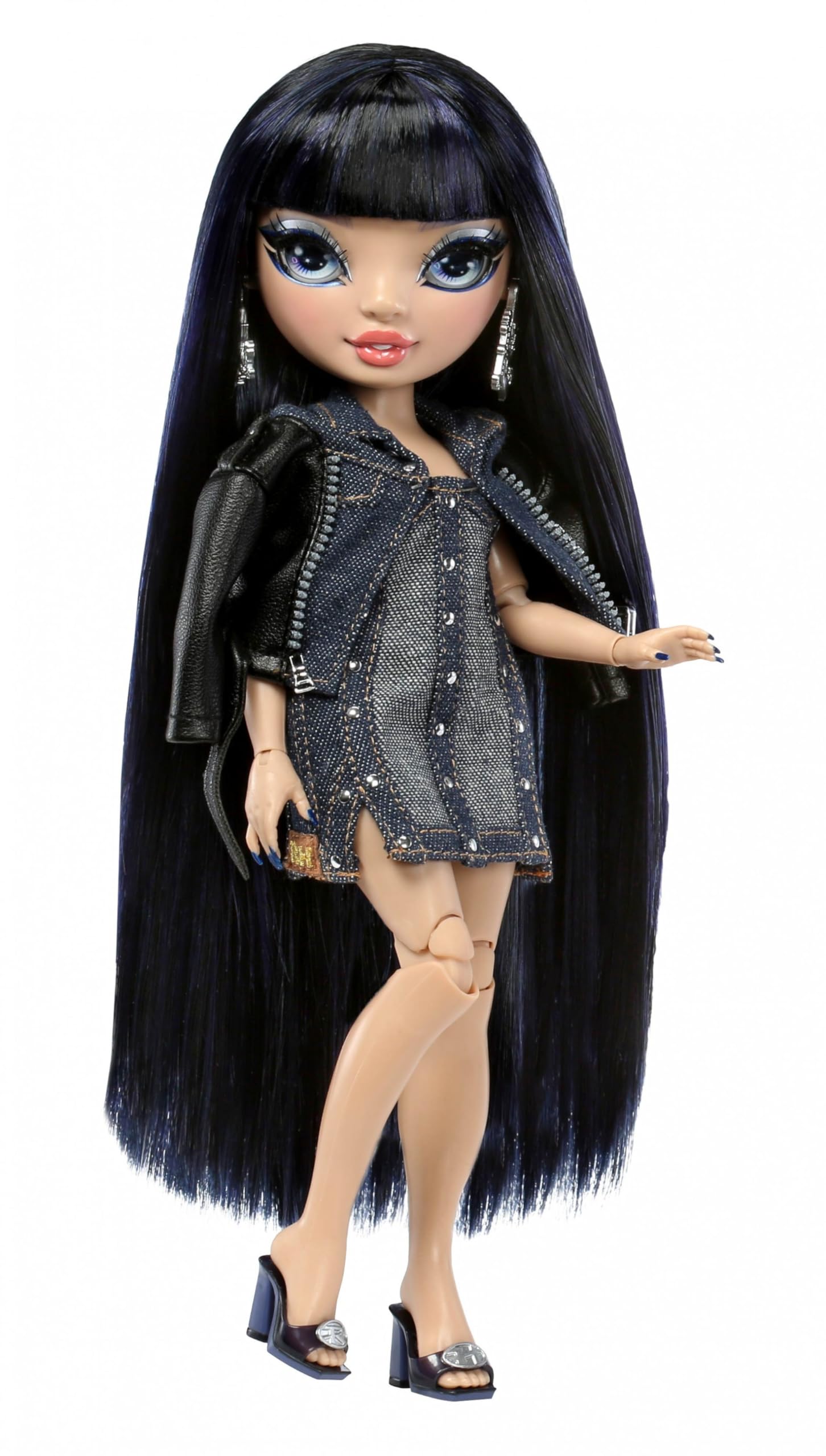 Rainbow High Kim- Denim Blue Fashion Doll. Fashionable Outfit & 10+ Colorful Play Accessories. Great Gift for Kids 4-12 Years Old and Collectors.