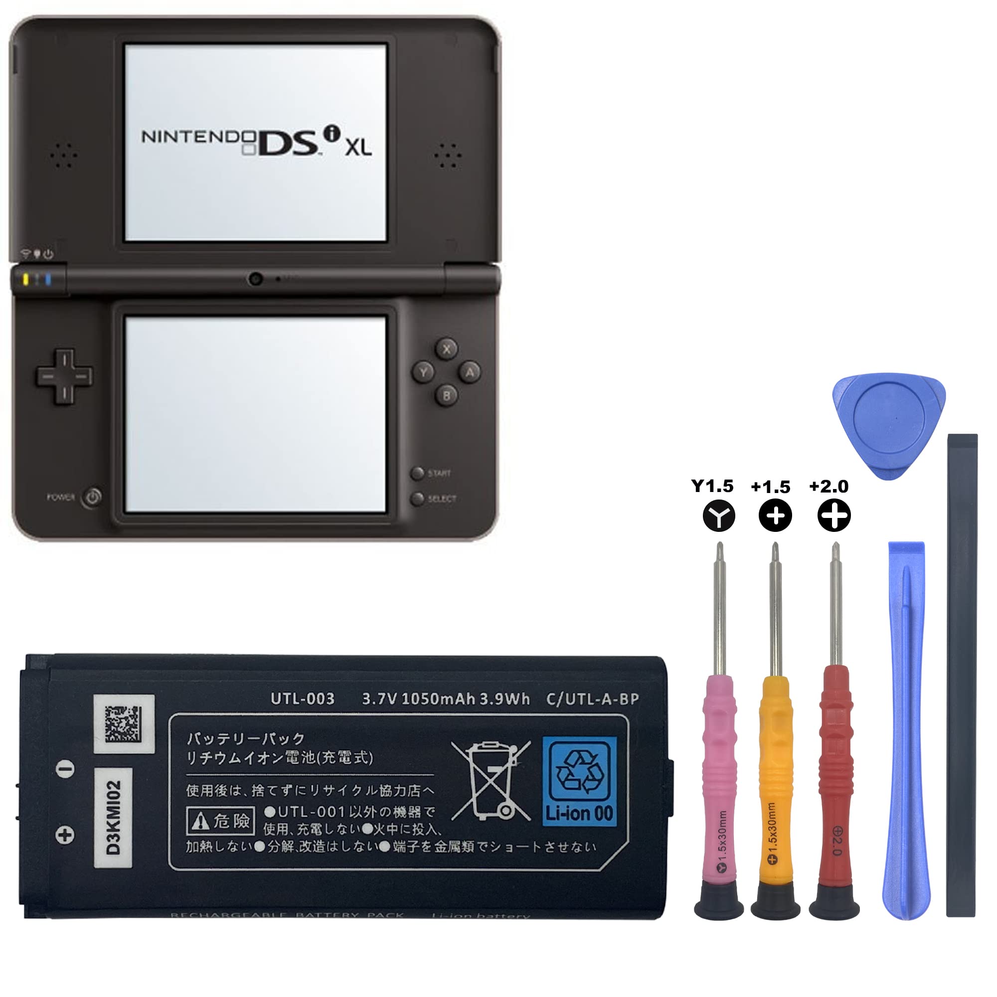 CENIFENX DSi XL Battery, UTL-003 3.7V 1050mAh Replacement for Nintendo DSi XL, DSi LL Game Player Battery, with Repair Tool Kit (Not for Nintendo DSi NDSi DS Lite)