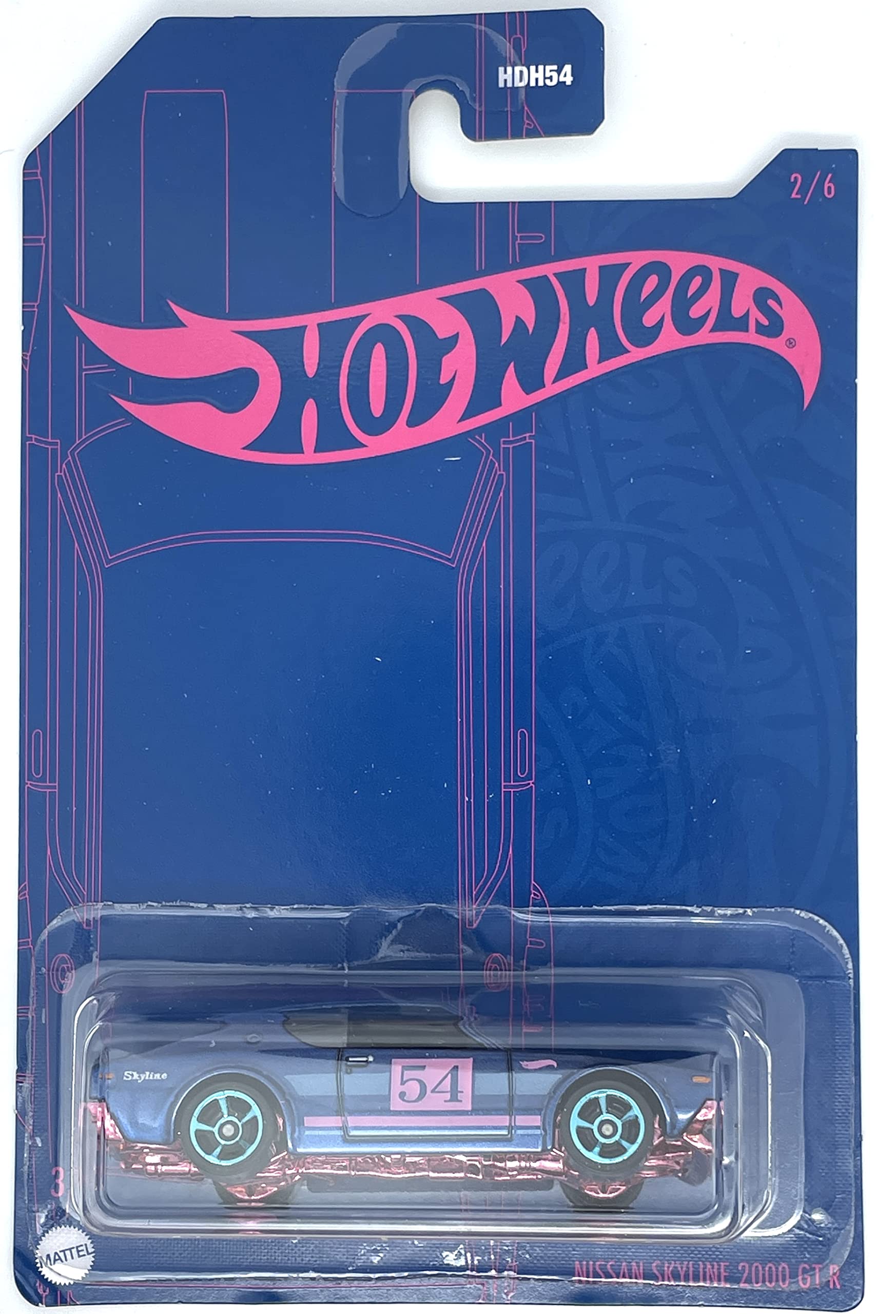 Hot Wheels 2022 - Nissan Skyline 2000 GT-R - Pearl & Chrome Series 2/6 [Blue/Pink]