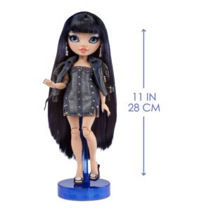 Rainbow High Kim- Denim Blue Fashion Doll. Fashionable Outfit & 10+ Colorful Play Accessories. Great Gift for Kids 4-12 Years Old and Collectors.