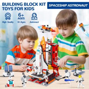 OKKIDY Space Exploration Shuttle Toys, City Aerospace Building Sets Toys for 6 7 8 9 10 11 12 Years Old Kids, 12-in-1 STEM Projects Rocket Building Toy Kit for Kids Boys Girls Aged 6+ (855Pcs)