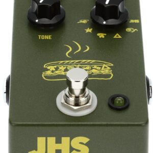 JHS Muffuletta 6-way Fuzz Pedal with 3 Patch Cables - Army Green